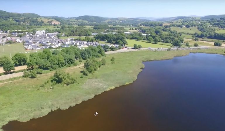 Drone image of Llyn Tegid